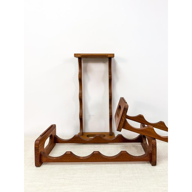 Wood Vintage Selandia Designs Teak 12-Bottle Modular Wine Rack Danish Designs For Sale - Image 7 of 12