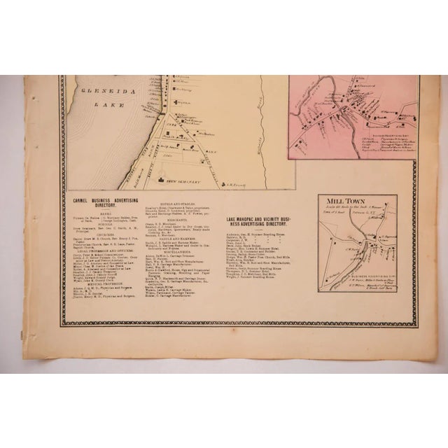 1920s Antique Carmel NY map For Sale - Image 5 of 7