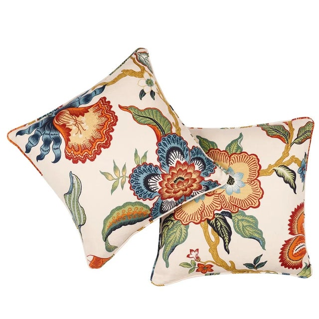 Modern Schumacher X Celerie Kemble Hothouse Flowers 18" Pillow in Spark For Sale - Image 3 of 4