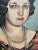 Modern V. Marendaz, Woman's Portrait with Pearl Necklace, 1928, Oil on Fiberboard For Sale - Image 3 of 6