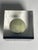 Mid century modern lucite cube with suspended ball paperweight.