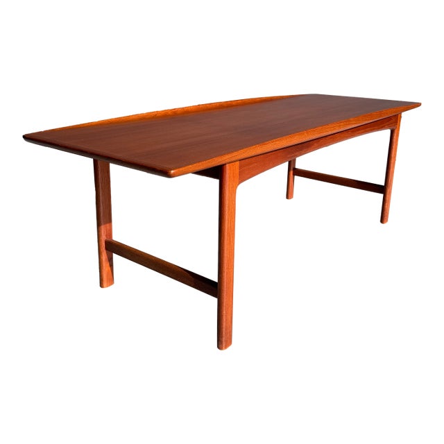 1960s Folke Ohlsson for Tingstroms Large Swedish Teak “Frisco” Coffee Table For Sale