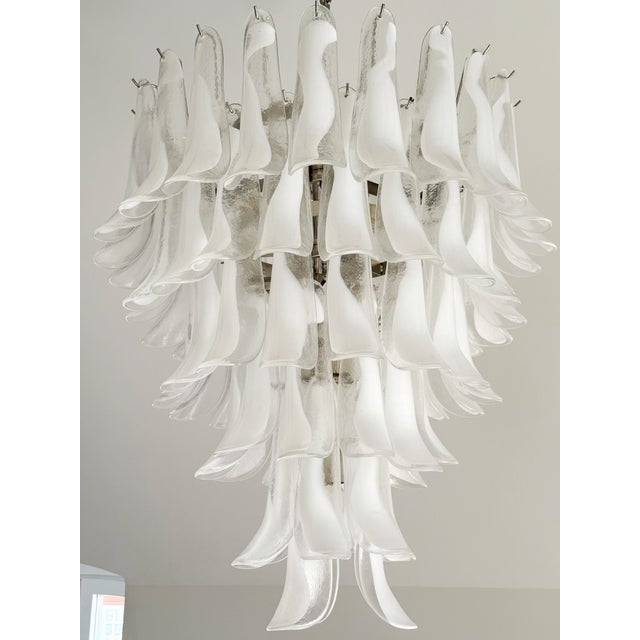 Eclectic White Murano Chandelier For Sale - Image 15 of 15