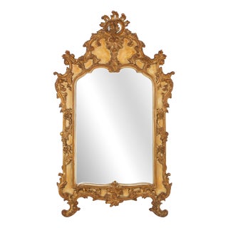 Large Rococo Gilted Mirror in Resin, Belgium, 1950s For Sale