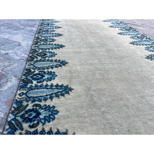 Vintage Handmade Wool Runner Rug | 19 Ft Moroccan Style Entryway Rug For Sale - Image 4 of 8
