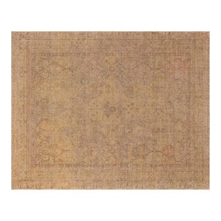 Authentic 19th Century Persian Kirman Botanic Handmade Wool Rug For Sale