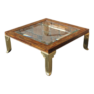 Mastercraft Chinoiserie Glass-Top Coffee Table