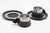 1970s Stainless Steel Espresso Cups Set with Plates by Carlo Giannini, 1970s, Set of 4 For Sale - Image 5 of 8