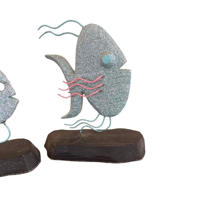 Postmodern 1980s Postmodern California Designs by Gary Tropical Fish Sculptures, Pair For Sale - Image 3 of 10