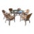 1970s Vintage Reed Dining Set - Set of 7 For Sale