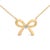 Contemporary Gold Vermeil Diamond Accent Bow Tie Pendant Necklace For Sale - Image 3 of 4