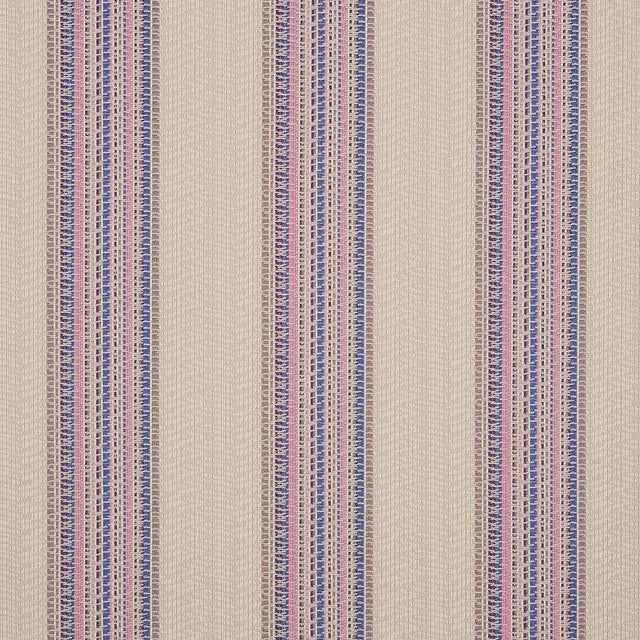 Schumacher Sample - Schumacher Bendita Stripe Indoor/Outdoor Fabric in Lilac For Sale - Image 4 of 4