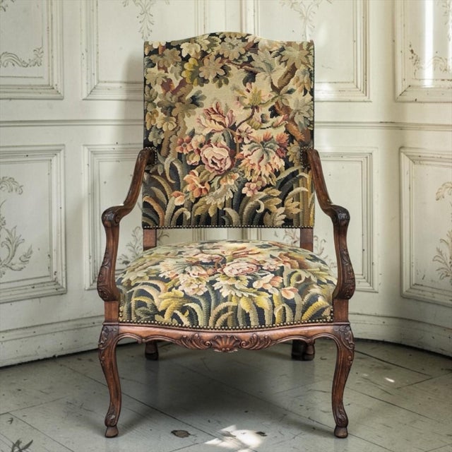 The graceful curves and naturalistic ornament of the Louis XV period find beautiful expression in this 19th century French...