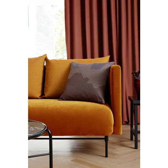 Contemporary Galore Cushion Square in Amber by Warm Nordic For Sale - Image 3 of 6