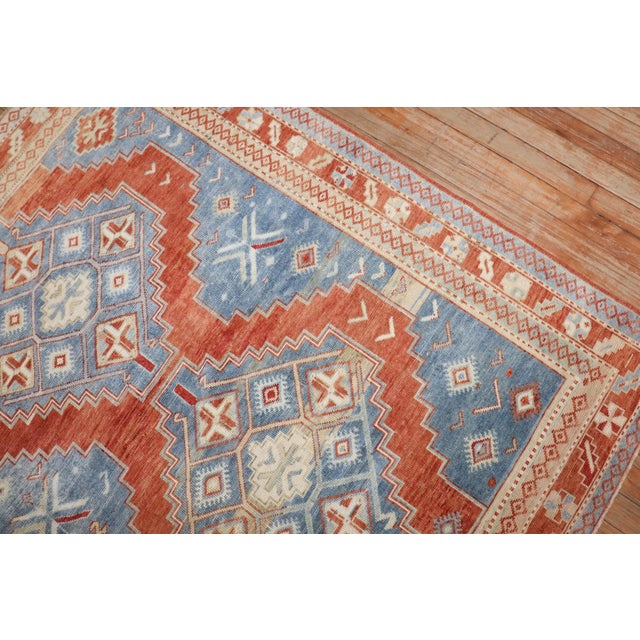 Mid 20th Century Zabihi Collection Caucasian Kazak Square Accent Size Rug For Sale - Image 5 of 9