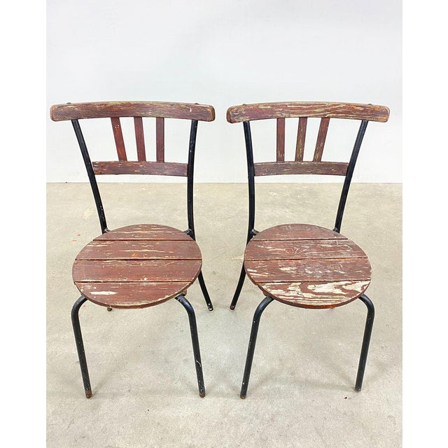 Mid-Century Modern Set of Swedish Wooden Garden Chairs For Sale - Image 3 of 9