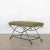Iron Loop Bench, Green Linen For Sale - Image 4 of 9