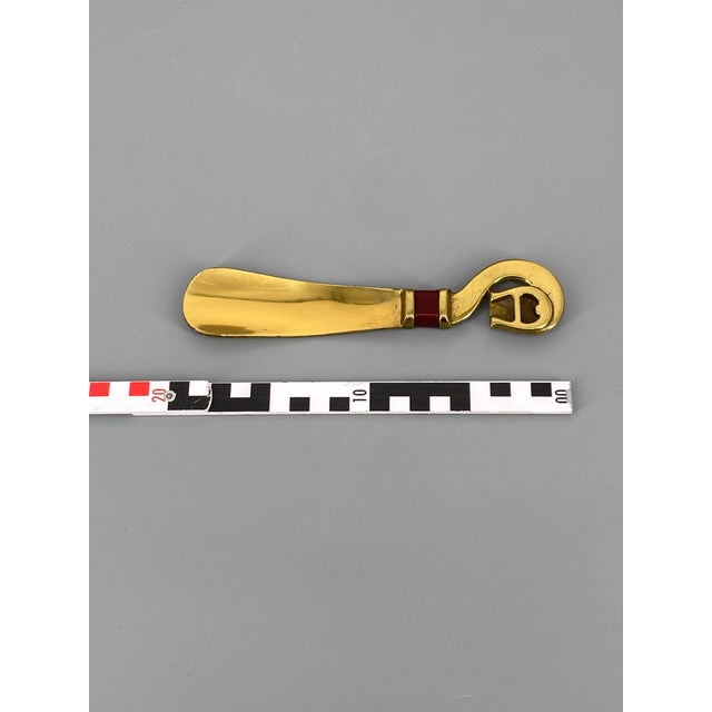 Metal Shoehorn and Brush in Brass by Etienne Aigner, 1970s, Set of 2 For Sale - Image 7 of 14