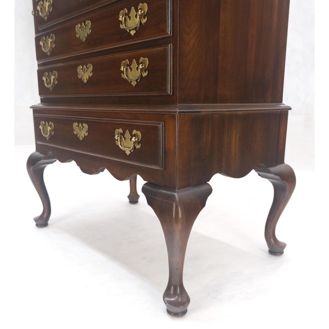 Narrow 30" Wide 4 Drawers Slant Front Secretary Desk w/ Glass Doors Bookcase For Sale - Image 12 of 13