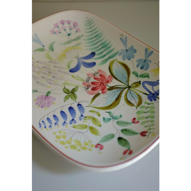 Gustavsberg Large 1950s Faience Ceramic Decorative Plate by Stig Lindberg For Sale - Image 4 of 8