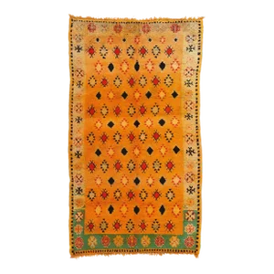 Vintage Orange Boujad Moroccan Rug - 05'02 X 09'00