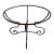 1980s Round Italian Iron Center or Dining Table Pedestal Base Style of Alberto Orlandi For Sale