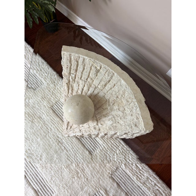 Off-white Vintage 1980s Tessellated Mactan Stone Coffee Table by Maitland-Smith For Sale - Image 8 of 11