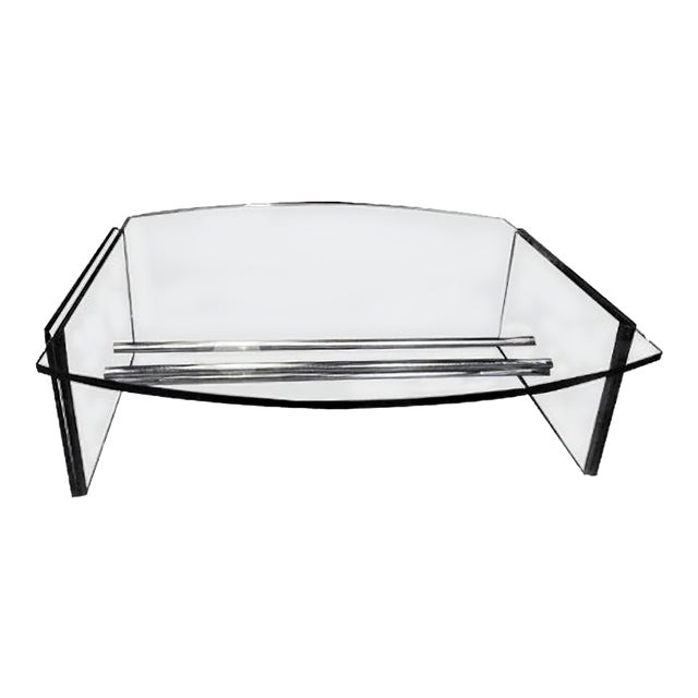 Vintage Italian Glass Burano 183 Coffee Table by Hiroyuki Toyoda for Simon Gavina, 1981 For Sale
