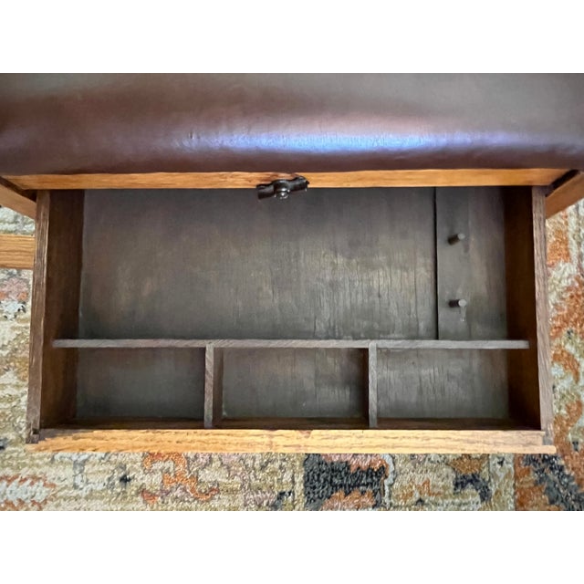 Wood Rare Vintage Arts & Crafts Period Sewing Rocker C. 1900-1920 For Sale - Image 7 of 10