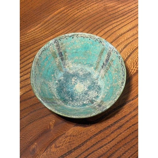 Seljuk Turquoise Glazed Pottery Bowl For Sale - Image 15 of 15