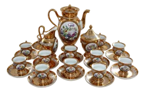 Tea Service in Porcelain, 1949, Set of 15