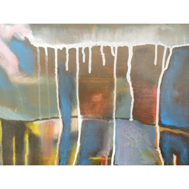 "Lower Falls" Large Abstract Oil and Acrylic Painting by Scott Spencer For Sale - Image 4 of 8