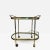 Oval Shaped Two-tier Brass Italian Tea or Bar Cart For Sale - Image 4 of 4