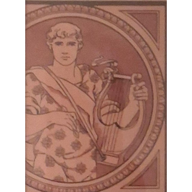 Curated Antique Art Nouveau Framed Lithographs - Complete Gallery Wall Set of 6 (C. 1895–1905) For Sale - Image 6 of 12