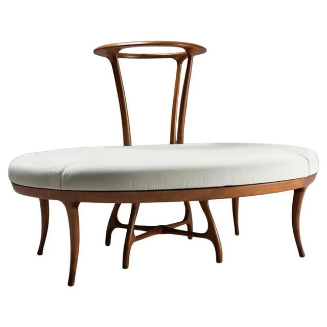 Large Circular Wooden Sofa, 1990s For Sale - Image 10 of 10