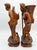 Tribal Vintage Mid-Century Philippine Igorot Hand-Carved Wood Tribal Statues – Pair (Male Warrior & Female Gatherer) For Sale - Image 3 of 5