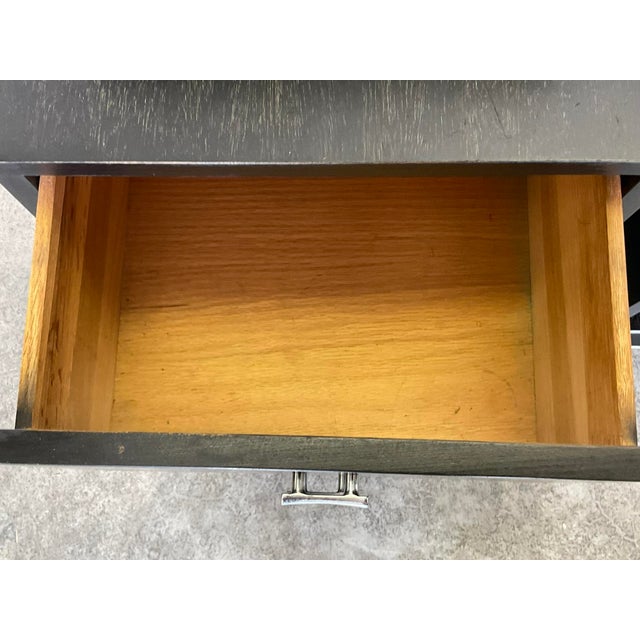 Mid Century Modern Cerused Ebonized Oak Nightstands, A Pair For Sale - Image 14 of 15