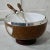 Victorian Oak & Silver-Plated Salad Bowl with Spoons, 1890s, Set of 3 For Sale - Image 6 of 6