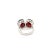 Red Toi Et Moi Red Garnet Two Stone Ring for Women Set in 925 Silver - Size 6.5 For Sale - Image 8 of 12