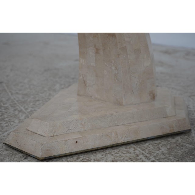 Stone 1990s Maitland Smith Modern Design Tessallated Marble Occasional Table For Sale - Image 7 of 9