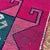 1940s Vintage 1940s Herki Runner Rug, Handwoven, Hot Pink Geometric Pattern Wool Rug For Sale - Image 5 of 8