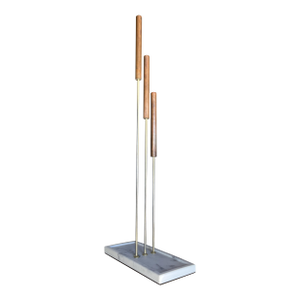 Bertoia Style Copper Brutalist Cattail Marble Sculpture Jere