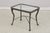Traditional Outdoor Cast Aluminum Glass Top Patio End Table For Sale - Image 3 of 14