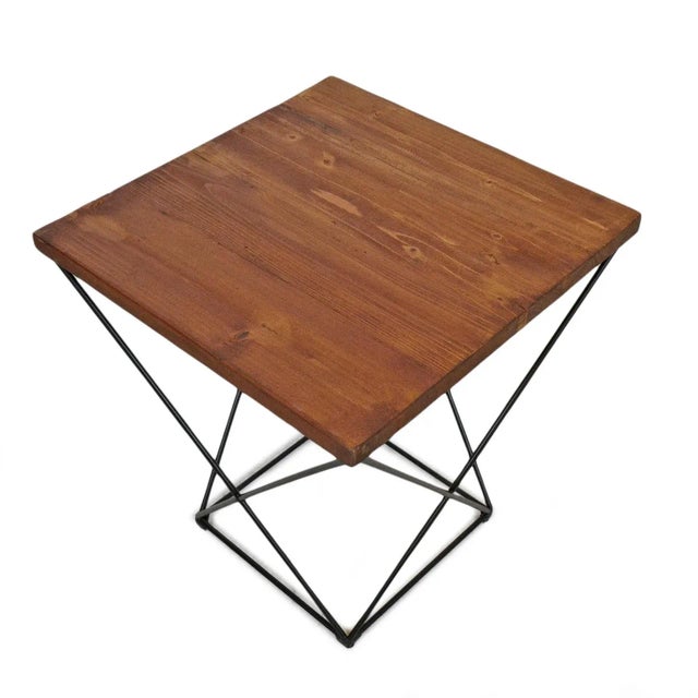 2020s Axis Reclaimed Wood Side Table For Sale - Image 5 of 6