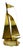 1970s 1970s Mid-Century Modern Brutalist Brass Sailboat Sculpture on Onyx Base by Yosi - 13" For Sale - Image 5 of 13
