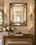 Make a striking statement with this ornate European-inspired wall mirror, featuring an intricately detailed solid wood...