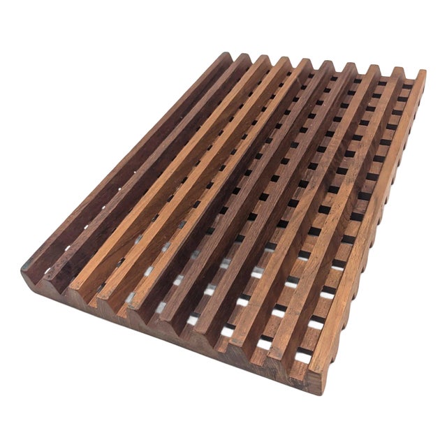 1960s Danish Teak Wood Trivet For Sale