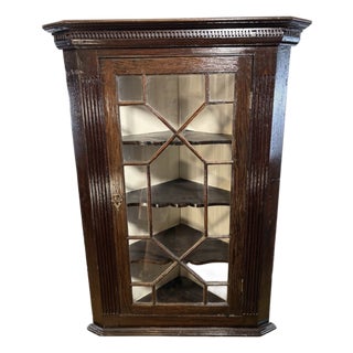 Antique Georgian Hanging Corner Cabinet, 1830s For Sale
