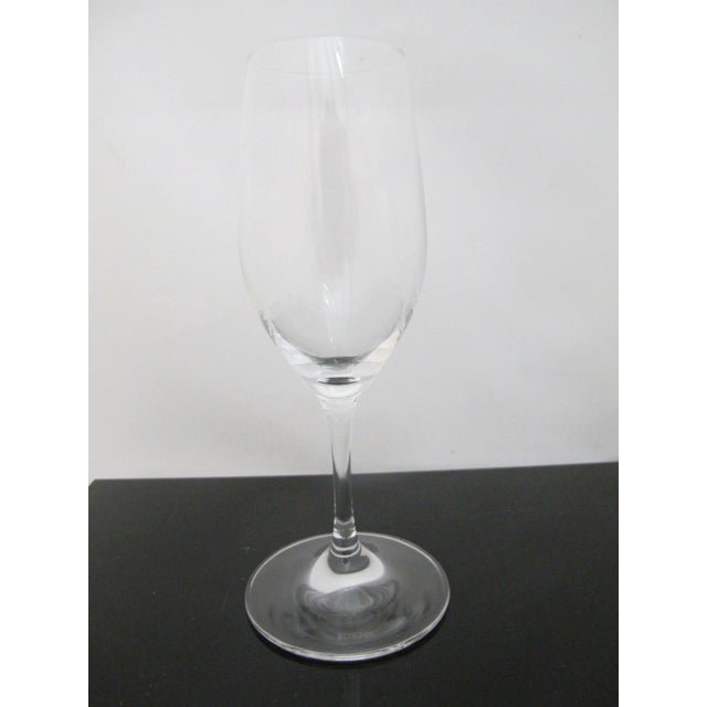 Mid-Century Modern Josef Riedel Crystal Vivant Small 7" Champagne Flute Wine Glass Set of 3 For Sale - Image 3 of 6