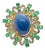 Bochic "Orient" Diamond, Sapphire & Emerald Ring Set In 18K Gold & Silver For Sale
